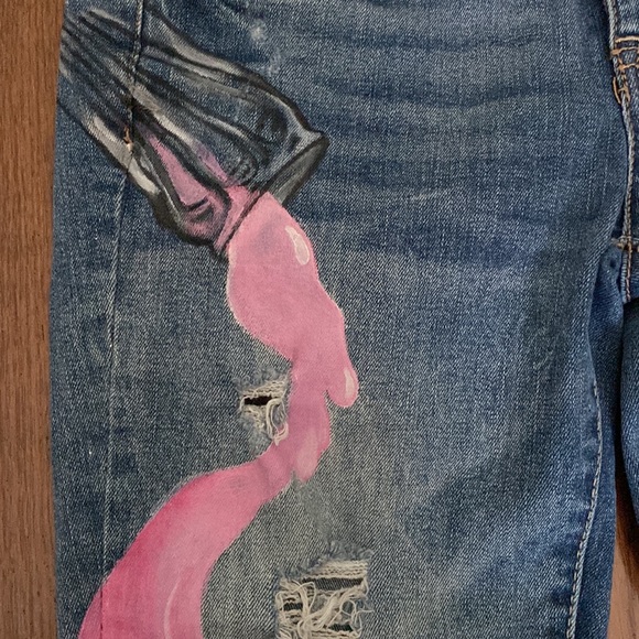 🔥 This week’s sale!
Aeropostale Skinny Designer Art Jeans Handpainted - Picture 4 of 13